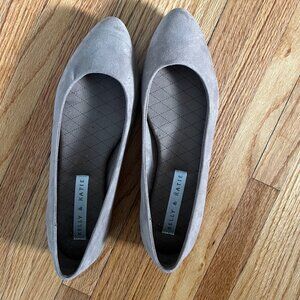 Gray Suede Flats: Kelly & Katie: 9.5